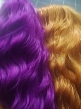 LING HANG-Peluca de cabello sintético para mujer, cabellera artificial de ondas largas, de alta temperatura, adecuada para mujeres negras y blancas