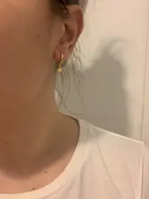 Mini 925 Sterlingt Estrella de Plata pendientes para mujeres de plata de oro color de rosa aro pendientes de la joyería de regalo al por mayor