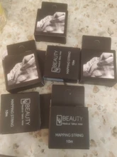 Marcador de cejas con hilo para tatuar, 10m, tatuaje de cejas Pre incrustado, mapeo, herramienta de medición de hilo de cejas