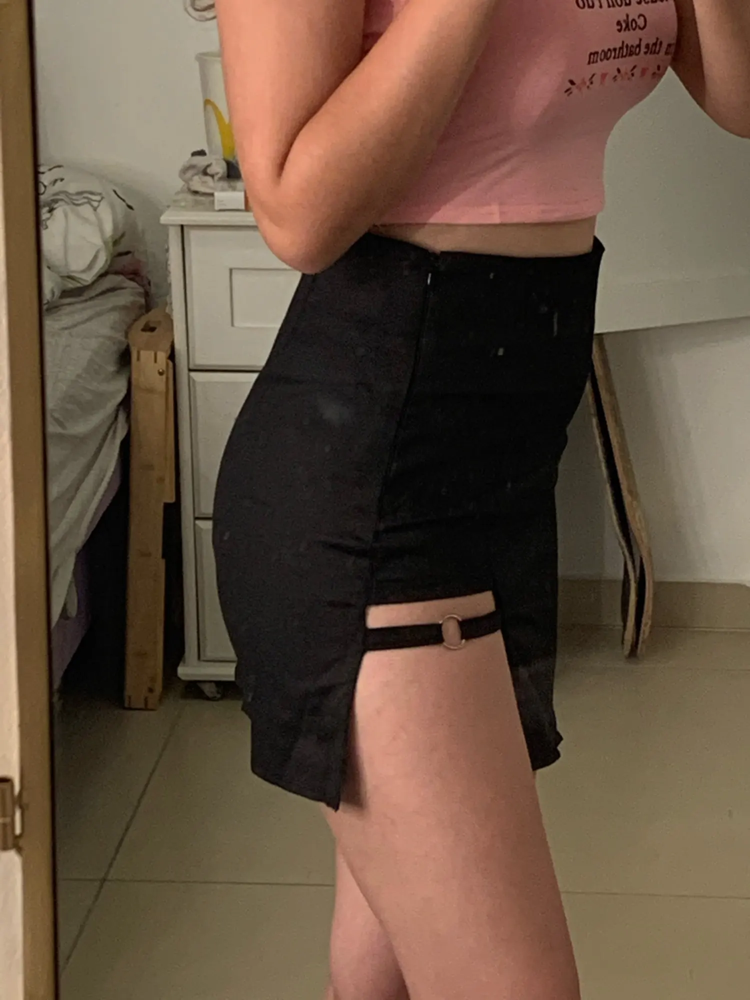 Mini Skirt with strap E-girl photo review