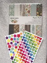 6 Inch Scrapbook Craft Paper  Scrapbooking Paper Packs Patterned Paper 24 Sheets