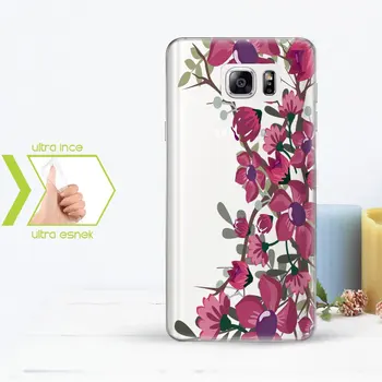 

Personalized Custom Samsung Galaxy Note 5 Slim Clear Silicone Phone Cover (Flower Temalı-17)