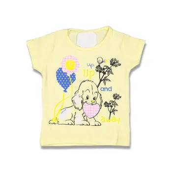 

Newborn New Children Clothing Cartoon Dog Printed Yellow Tshirt Fashion Kids Casual Clothes Spring Autmun T-Shirt Baby Outfit