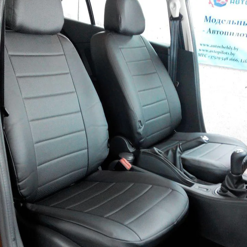 Для Renault Fluence(цельн. задн. спин.) с 2009г. модельные чехлы на сиденья из экокожи АВТОПИЛОТ экокожа
