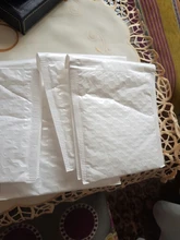 10 unids/pack oficina Postal impermeable y a prueba de golpes a prueba de blanco de la película de la perla sobre de la burbuja postales el documento de entrega