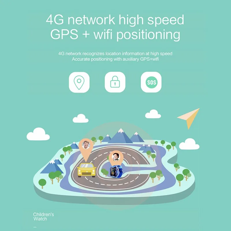 Новые 4G Детские умные часы Детские SOS экстренные звонки умные часы gps позиционирование отслеживание IP67 водонепроницаемые детские часы