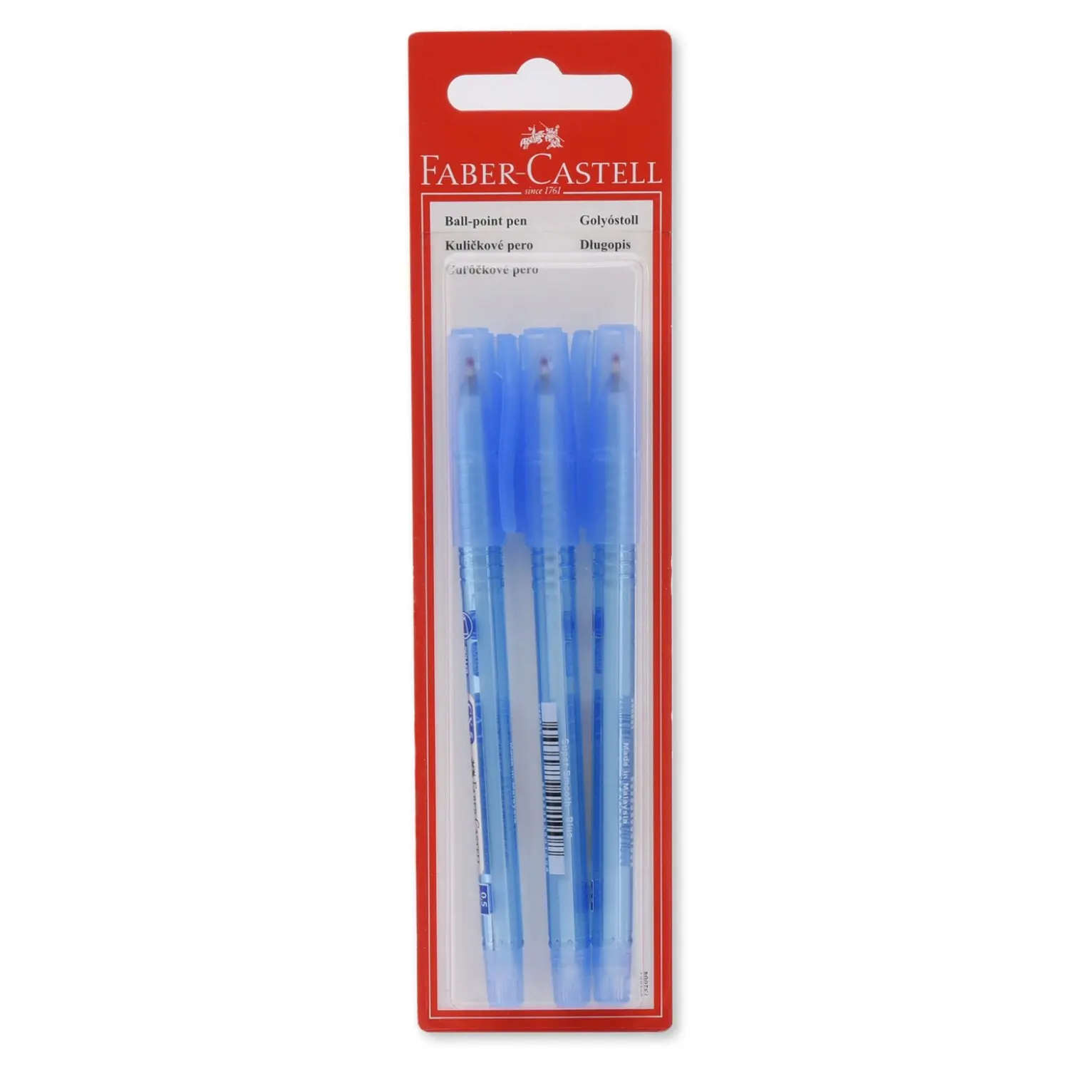 Набор ручек Faber Castell шариковых 3 шт Синий