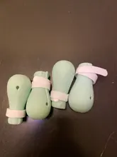 De silicona de aseo suministros Anti-arañazos zapatos para gatos ajustable Gato botas baño lavado garra zarpa de gato Protector de la cubierta