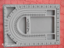 Placa de cuentas flocadas para fabricación de joyas, accesorios de pulsera, abalorios, herramientas de medición, diseño de joyería, bricolaje, 1 Uds.