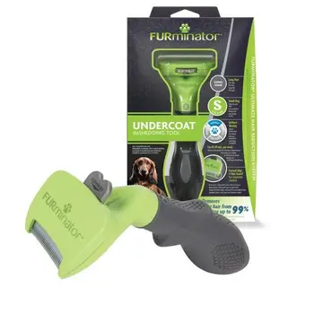 

Grooming tool FURMINATOR-Eliminates 90% hair dead-Cleaning with 1 click-For small dogs with hair lar
