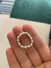 Anillos geométricos de perlas de imitación minimalistas para mujer, joyería para dedo, anillo elástico ajustable a la moda, novedad