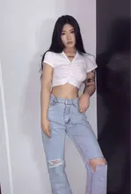 Pantalones vaqueros de talla grande para mujer, Jeans para novio, y2k, de cintura alta, rasgados para mamá, 2021