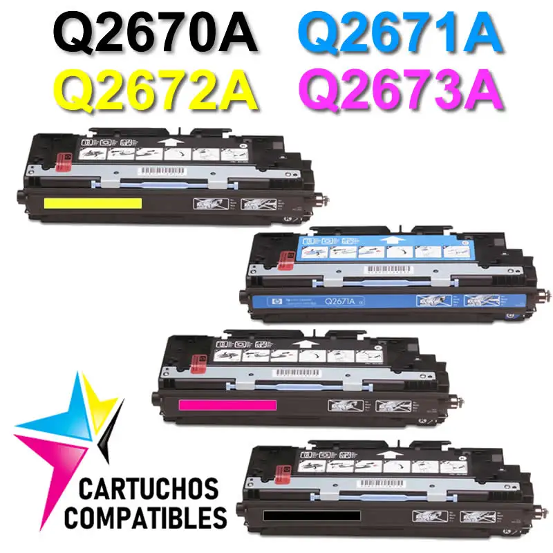 Generic toner Q2670A Q2671A Q2672A Q2673A Toner Magenta compatible
