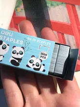 Mini grapadora de dibujos animados DELI, máquina grapadora con 1000 Uds. N. ° 10 grapas para oficina, suministros de encuadernación escolar, lindas grapadoras manuales