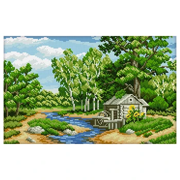 

Аж-1034 Diamond painting "Diamond painting" "Forest River", 46*29 cm