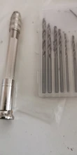 Equipo de perforación manual de Metal, herramientas de Molde de resina, herramienta de joyería hecha a mano con tornillo de taladro de 0,8mm-3,0mm, 1 Juego