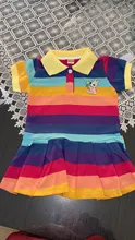 Vestido de primavera-verano de unicornio con cuello vuelto, moda para niñas pequeñas