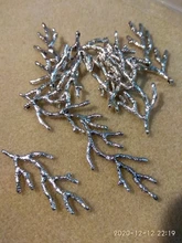 10 Uds rama encantos de Color plata antigua rama encantos colgantes para pulseras de abalorios de hojas joyería