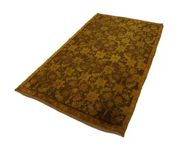

133x247 Cm Yellow Handmade Vintage Tulu Rug-4x8 Ft