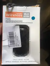 Auriculares TWS inalámbricos por bluetooth 5,0, cascos deportivos estéreo 3D para juegos con micrófono y caja de carga para teléfono