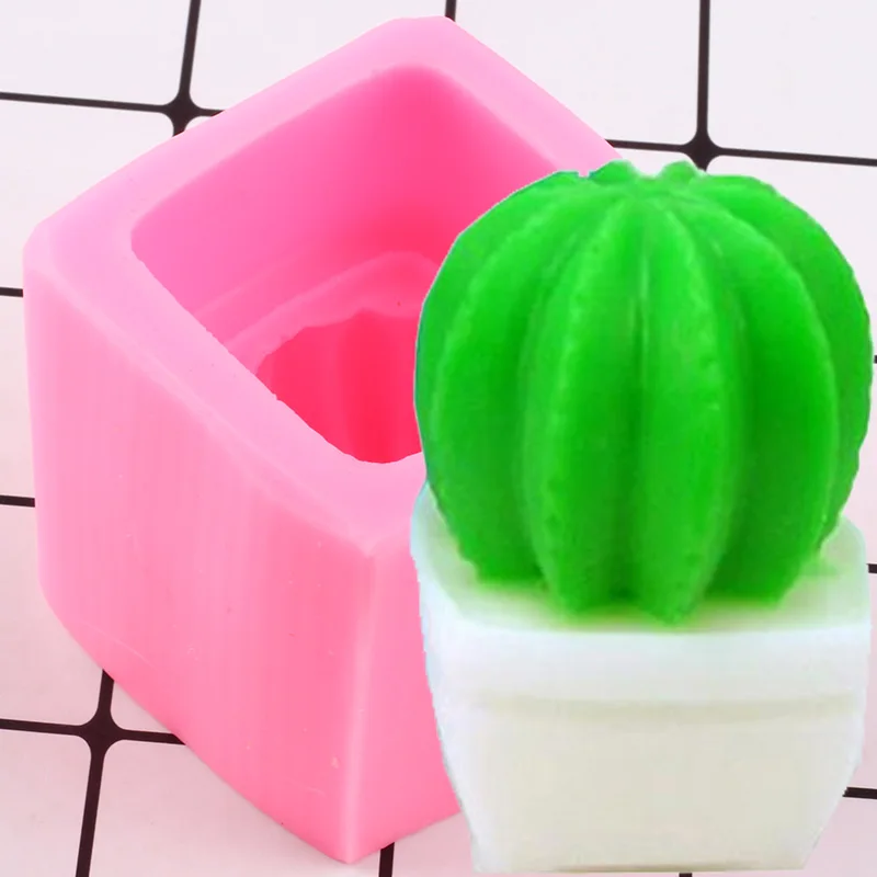 

Cactus Silicone Mold Candle Soap Resin Molds Chocolate Gumpaste Moulds Fondant Cake Decorating Tools Candy Mould