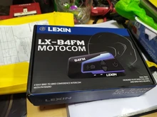 2 uds Lexin B4FM de 4-vias  Bluetooth intercomunicador para casco de motocicleta auriculares manos libres inalámbrico cascos intercomunicadores moto música con FM radio y DSP tecnologia de cancelación de ruido