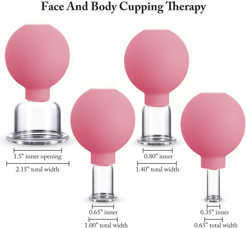 Vacuum Cupping Glasses Massage Body Facial Cups Anti Cellulite Therapy Tool