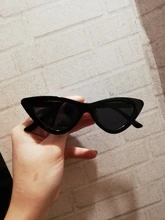 Gafas De Sol con forma De ojo De gato para mujer, anteojos De Sol femeninos con diseño De ojo De gato, Triangular, pequeños, Retro, a la moda, con UV400