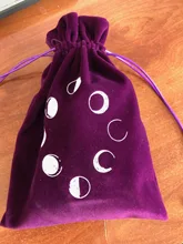 Bolsa de almacenamiento de Tarot de terciopelo de 13x18CM, bolsa con cordones para bordar cartas y juegos de mesa, recipiente para tarjetas