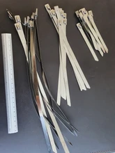 Stainless-Steel Cable-Ties Heat-Straps Zip-Wrap METAL EXHAUST 10PCS Induction-Pipe 250/300/350/400mm