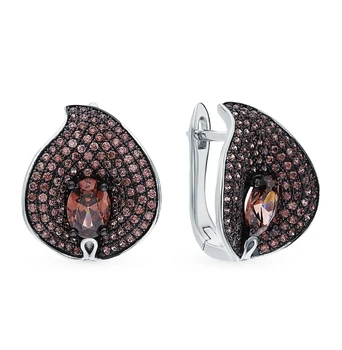 

Silver earrings with cubic zirconium sunlight sample 925