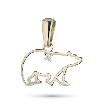 

Pendant in yellow gold with a diamond