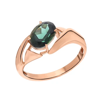

Gold ring with tourmaline sunlight sample 585