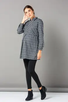 

8622-EMZİRMELİ PLAID MATERNITY SHIRT