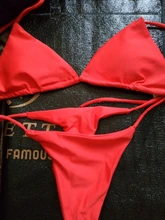 2 uds Bikini Conjunto de sujetador acolchado mujeres-e sólido baño venda traje de baño