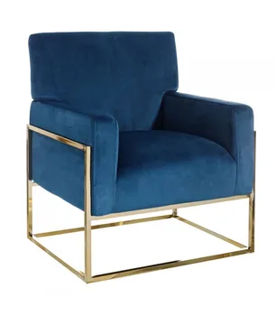 

ARMCHAIR BLUE VELVET FABRIC-METAL 74X67X87,50 CM