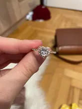 Anillos de boda con forma de corazón y cristal para mujer, sortijas de compromiso de oro rosa para mujer, joyería, accesorios para regalos de fiesta
