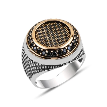 

Silver 925 Sterling Zircon Stone Mens Ring