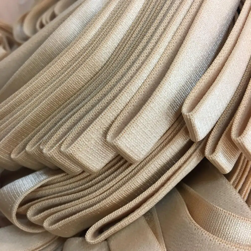 Beige 4003 12 мм 4003 плечевые ремни, 50 метров, Женские аксессуары для бюстгальтера, лента на плечо, кружевная эластичная лента для отделки, швейное нижнее белье, трусы для бюстгальтера - Цвет: Beige 4003