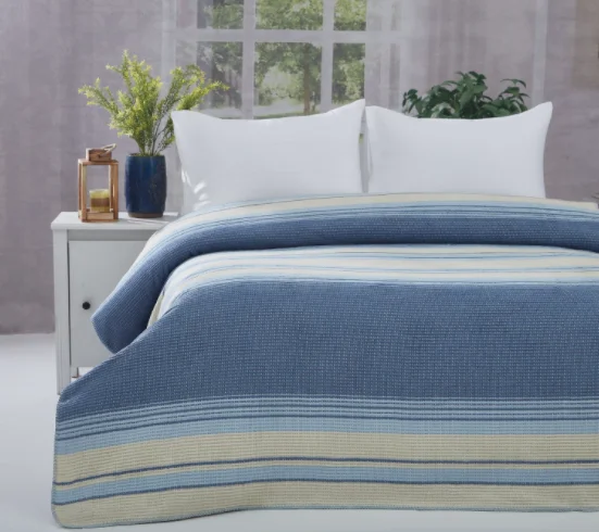 

Tekstil Basket Four Seasons Blue Double Blanket & Pike