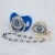 MIYOCAR blue Bling evil eye pacifier and clip set pacifier chain holder bling colorful lovely evil eye pacifier AEYE-C