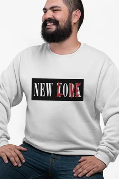 

Angemiel Wear New Lork White Men 'S Sweatshirt