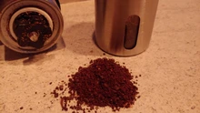Molinillo de café plateado manual de acero inoxidable, mini molinillo manual, herramienta de cocina