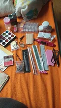 Kit de manicura profesional de acrílico, lámpara de uñas, taladro, polvo acrílico líquido, puntas de uñas brillantes, Kit de herramientas de decoración de uñas