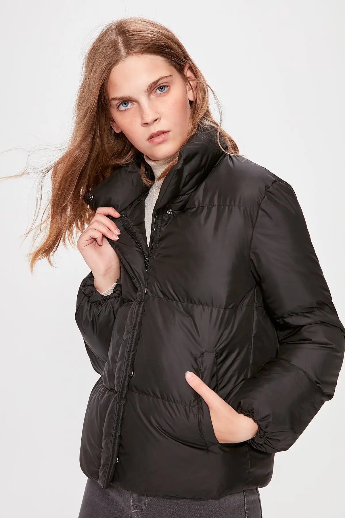 

Trendyol Black Zipper It Should Cover INFLATABLE coat TWOAW20MO0067