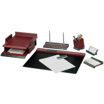 

Set of table Delucci 8 items, mahogany (finish green marble)