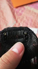 Hairpiece Topper-Extension Fringe-Bangs Clip-In Women Crown Short Synthetic-Hair Black