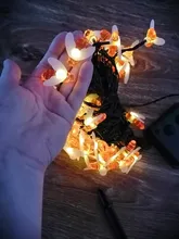 Fairy-Light Fence Led-String Patio Solar-Powered Christmas Honey Outdoor Garden 20leds