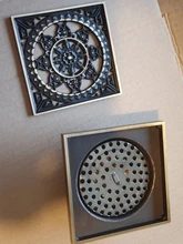 Floor Drains Strainer-Cover Bathroom-Deodorant Euro Antique Brass Square Grate-Waste