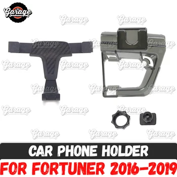 

Car phone holder case for Toyota Fortuner 2016-2019 Aluminum Alloy 1 set decoration car styling accesories interior phon